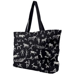 Petroglyph Nordic Beige And Black Background Petroglyph Nordic Beige And Black Background Simple Shoulder Bag by snek