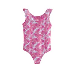 Phlox Spring April May Pink Kids  Frill Swimsuit by Pakrebo