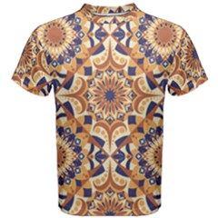 Orange Seamless Pattern Tile Men s Cotton Tee by Pakrebo