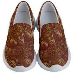 Gears Cogs Industrial Machinery Kids  Lightweight Slip Ons by Pakrebo
