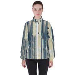 Illustrations Texture Abstract Buildings Women s High Neck Windbreaker by Pakrebo