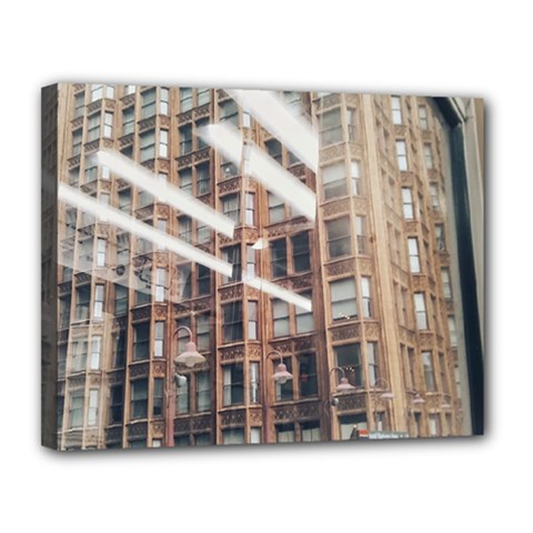 Chicago L Morning Commute Canvas 14  X 11  (stretched) by Riverwoman