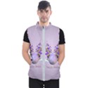 Happy Easter, Easter Egg With Flowers In Soft Violet Colors Men s Puffer Vest View1