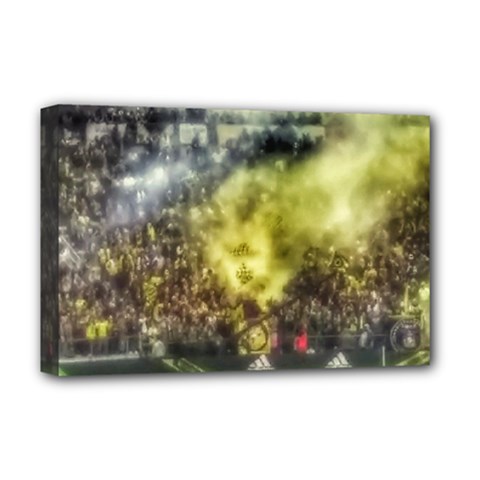 Columbus Crew Crowd, Mapfe Stadium Deluxe Canvas 18  X 12  (stretched) by Riverwoman
