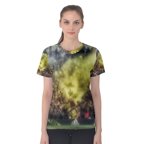 Columbus Crew Crowd, Mapfe Stadium Women s Cotton Tee by Riverwoman