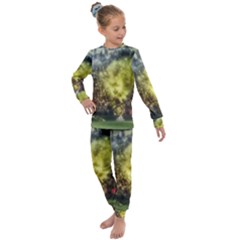 Columbus Crew Crowd, Mapfe Stadium Kids  Long Sleeve Set  by Riverwoman