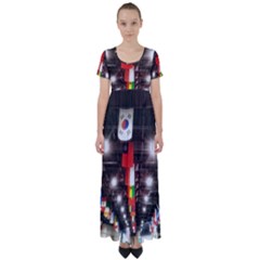 Flags Of Dublin Scioto High Waist Short Sleeve Maxi Dress by Riverwoman