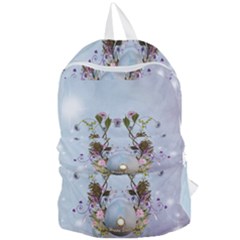 Easter Egg With Flowers Foldable Lightweight Backpack by FantasyWorld7