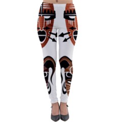 Tribal Masks African Culture Set Lightweight Velour Leggings by Pakrebo