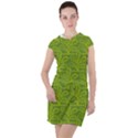 Oak Tree Nature Ongoing Pattern Drawstring Hooded Dress View1