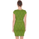 Oak Tree Nature Ongoing Pattern Capsleeve Drawstring Dress  View2