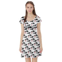 Custom Short Sleeve Skater Dress - Run2eat by tigstogs