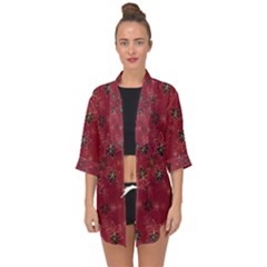 Modern Floral Collage Print Pattern Modern Floral Collage Print Pattern Open Front Chiffon Kimono by dflcprintsclothing