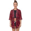 Modern Floral Collage Print Pattern Modern Floral Collage Print Pattern Open Front Chiffon Kimono View1