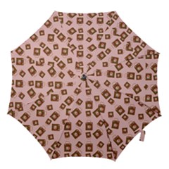 Shopping Bag Pattern Pink Hook Handle Umbrellas (large) by snowwhitegirl