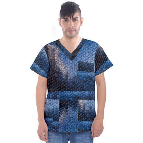 Mountain Glass Men s V-neck Scrub Top by snowwhitegirl
