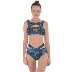 Camouflage Blue Bandaged Up Bikini Set  by snowwhitegirl