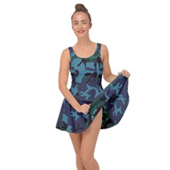Camouflage Blue Inside Out Casual Dress by snowwhitegirl
