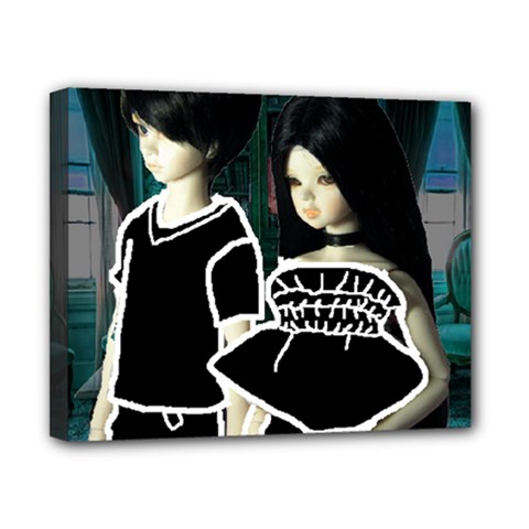 Dolls In Living Room Canvas 10  X 8  (stretched) by snowwhitegirl