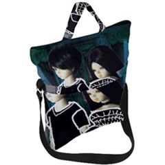 Dolls In Living Room Fold Over Handle Tote Bag by snowwhitegirl