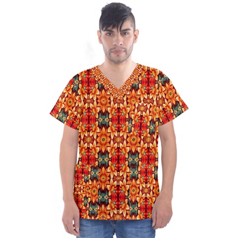 Ml 166 Men s V-neck Scrub Top by ArtworkByPatrick