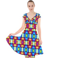 Ml 170 Cap Sleeve Front Wrap Midi Dress by ArtworkByPatrick