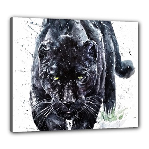 Panther Canvas 24  X 20  (stretched) by kot737