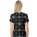 Black And White Ethnic Design Print V-Neck Sport Mesh Tee View2