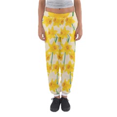 Yellow Daffodils Pattern Women s Jogger Sweatpants by Valentinaart