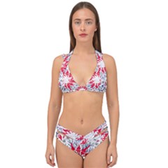 Flaming Sun Abstract Double Strap Halter Bikini Set by okhismakingart