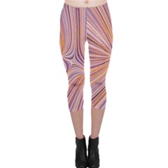 Electric Field Art Xxiv Capri Leggings  by okhismakingart