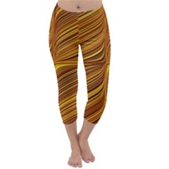 Electric Field Art Xxix Capri Winter Leggings  by okhismakingart