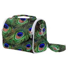 Peacock Feathers Satchel Shoulder Bag by snowwhitegirl