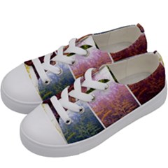Goldenrod Collage Kids  Low Top Canvas Sneakers by okhismakingart