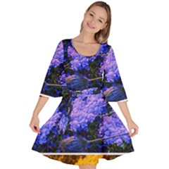Primary Color Queen Anne s Lace Velour Kimono Dress by okhismakingart