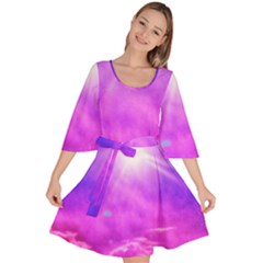 Purple Sun Velour Kimono Dress by okhismakingart