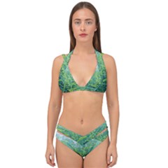 Turquoise Goldenrod Double Strap Halter Bikini Set by okhismakingart