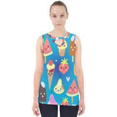 Cute Food Characters Clipart             Cut Out Tank Top by LalyLauraFLM