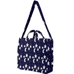Starry Night Cartoon Print Pattern Square Shoulder Tote Bag by dflcprintsclothing