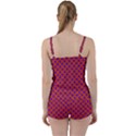 Purple Stars Pattern On Orange Tie Front Two Piece Tankini View2