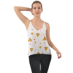 Pizza Pattern Pepperoni Cheese Funny Slices Chiffon Cami by genx