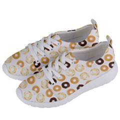 Donuts Pattern With Bites Bright Pastel Blue And Brown Cropped Sweatshirt Women s Lightweight Sports Shoes by genx