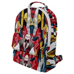 Graffiti 2 Flap Pocket Backpack (small) by ArtworkByPatrick