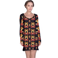 Sweets And  Candy As Decorative Long Sleeve Nightdress by pepitasart