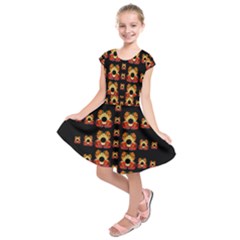 Sweets And  Candy As Decorative Kids  Short Sleeve Dress by pepitasart
