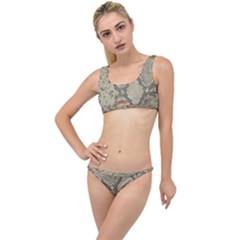 Snakeskin Pattern Lt Brown The Little Details Bikini Set by retrotoomoderndesigns