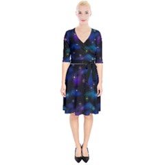 Serene Space Wrap Up Cocktail Dress by JadehawksAnD