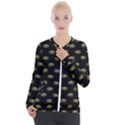 Dragon Head Motif Pattern Design Casual Zip Up Jacket View1