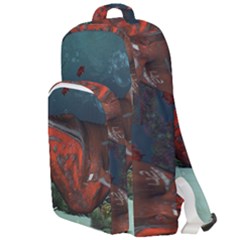 Awesome Mechanical Whale In The Deep Ocean Double Compartment Backpack by FantasyWorld7