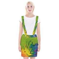 Abstract Pattern Lines Wave Braces Suspender Skirt by HermanTelo